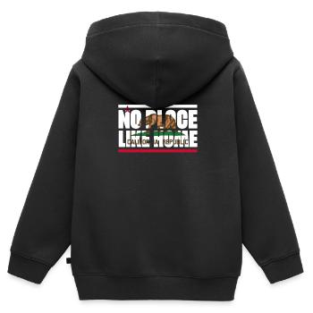 Kalifornien - Kinder Premium Organic Zip Hoodie - Schwarz - Hinten - AI Model Kid Male (0cm)