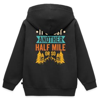 Es Ist Nur Eine Weitere Halbe Meile Oder So - Kinder Premium Organic Zip Hoodie - Schwarz - Hinten - AI Model Kid Male (0cm)