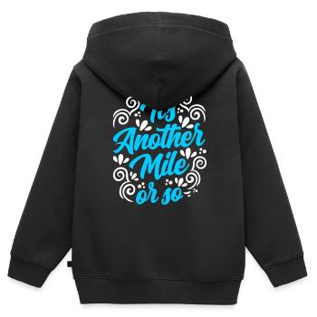 Eine Weitere Meile Oder So Halbe Meile Wanderung - Kinder Premium Organic Zip Hoodie - Schwarz - Hinten - AI Model Kid Male (0cm)