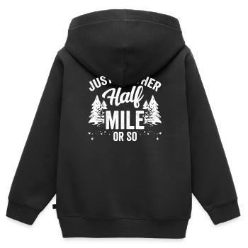 Nur Noch Eine Halbe Meile Oder So Wanderung - Kinder Premium Organic Zip Hoodie - Schwarz - Hinten - AI Model Kid Male (0cm)