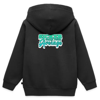 Hip Hop - Kinder Premium Organic Zip Hoodie - Schwarz - Hinten - AI Model Kid Male (0cm)