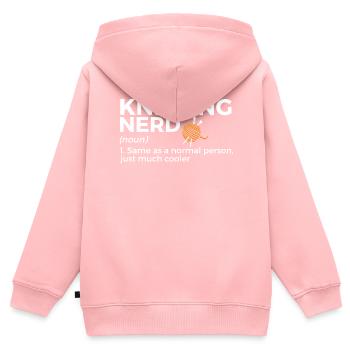 Tricoter - Sweat Premium à capuche zippé enfant bio - rose - Dos - AI Model Kid Female (0cm)