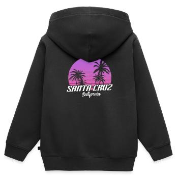 Santa Cruz - Sweat Premium à capuche zippé enfant bio - noir - Dos - AI Model Kid Male (0cm)