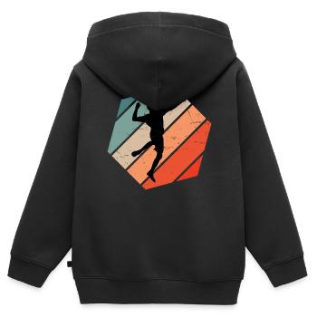 Volleyball Herren Fistball Faustballspielen - Kinder Premium Organic Zip Hoodie - Schwarz - Hinten - AI Model Kid Male (0cm)