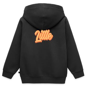 Schwester - Kinder Premium Organic Zip Hoodie - Schwarz - Hinten - AI Model Kid Male (0cm)
