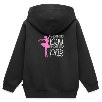 Ballet - Sweat Premium à capuche zippé enfant bio - noir - Dos - AI Model Kid Male (0cm)