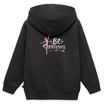 Ballet - Sweat Premium à capuche zippé enfant bio - noir - Dos - AI Model Kid Male (0cm)