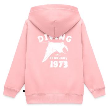 Diver Birthday - Diving since February 1973 - Kids Premium Organic Zip-up Hoodie - rose - Back - AI Model Kid Female (0cm)