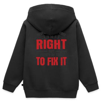 Maschinen-Bediener Maschinenführer Machinist - Kinder Premium Organic Zip Hoodie - Schwarz - Hinten - AI Model Kid Male (0cm)