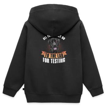 Labrador - Kinder Premium Organic Zip Hoodie - Schwarz - Hinten - AI Model Kid Male (0cm)
