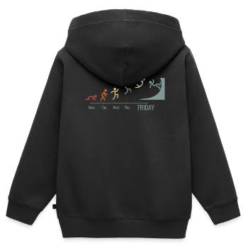 Skateboard Skater Ramp Skating Skating Vintage - Sweat Premium à capuche zippé enfant bio - noir - Dos - AI Model Kid Male (0cm)