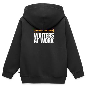 Auteur - Sweat Premium à capuche zippé enfant bio - noir - Dos - AI Model Kid Male (0cm)