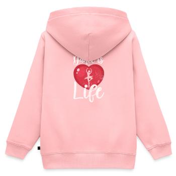 Ballett - Kinder Premium Organic Zip Hoodie - Rosa - Hinten - AI Model Kid Female (0cm)