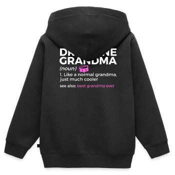 Drumline Trommeln Geschenk - Kinder Premium Organic Zip Hoodie - Schwarz - Hinten - AI Model Kid Male (0cm)