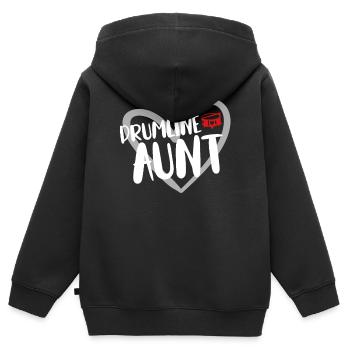 Drumline Trommeln Geschenk - Kinder Premium Organic Zip Hoodie - Schwarz - Hinten - AI Model Kid Male (0cm)