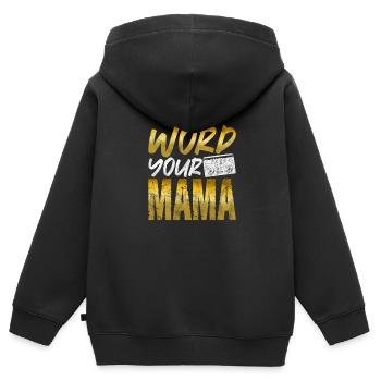 Hip Hop - Kinder Premium Organic Zip Hoodie - Schwarz - Hinten - AI Model Kid Male (0cm)