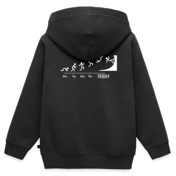 Skateboard Skater Ramp Skating Weekend - Sweat Premium à capuche zippé enfant bio - noir - Dos - AI Model Kid Male (0cm)