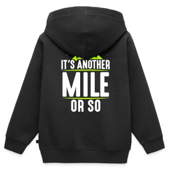 Eine Weitere Meile Oder So Halbe Meile Wanderung - Kinder Premium Organic Zip Hoodie - Schwarz - Hinten - AI Model Kid Male (0cm)