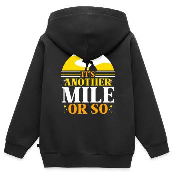 Eine Weitere Meile Oder So Halbe Meile Wanderung - Kinder Premium Organic Zip Hoodie - Schwarz - Hinten - AI Model Kid Male (0cm)