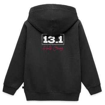 Courir - Sweat Premium à capuche zippé enfant bio - noir - Dos - AI Model Kid Male (0cm)
