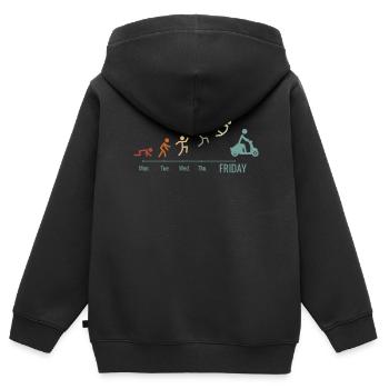 Scooter Rider Moped Moped Scooter Driver Vintage - Kids Premium Organic Zip-up Hoodie - black - Back - AI Model Kid Male (0cm)