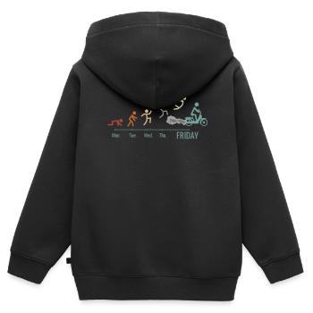 Mofa Mofaroller Moped Mofafahrer Mofa Wochenende - Kinder Premium Organic Zip Hoodie - Schwarz - Hinten - AI Model Kid Male (0cm)