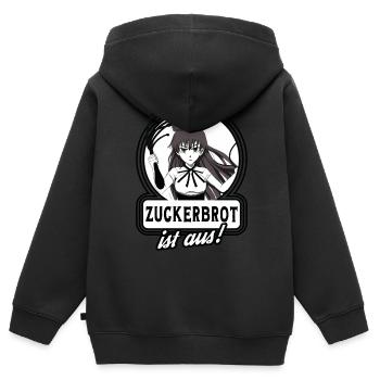 Anime-Manga Mädchen mit Pferde-Peitsche, - Kinder Premium Organic Zip Hoodie - Schwarz - Hinten - AI Model Kid Male (0cm)
