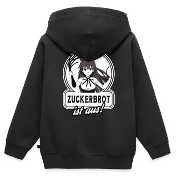 Anime Manga Mädchen mit Pferde-Peitsche, - Kinder Premium Organic Zip Hoodie - Schwarz - Hinten - AI Model Kid Male (0cm)