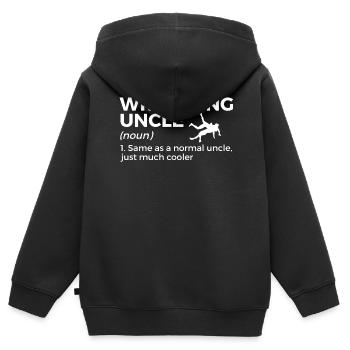 Wrestling - Kinder Premium Organic Zip Hoodie - Schwarz - Hinten - AI Model Kid Male (0cm)