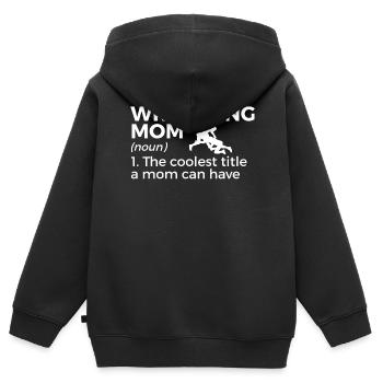 Wrestling - Kinder Premium Organic Zip Hoodie - Schwarz - Hinten - AI Model Kid Male (0cm)