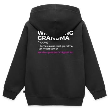 Wrestling - Kinder Premium Organic Zip Hoodie - Schwarz - Hinten - AI Model Kid Male (0cm)