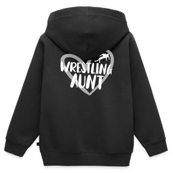 Wrestling - Kinder Premium Organic Zip Hoodie - Schwarz - Hinten - AI Model Kid Male (0cm)