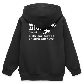 Wrestling - Kinder Premium Organic Zip Hoodie - Schwarz - Hinten - AI Model Kid Male (0cm)