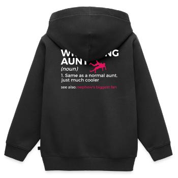 Wrestling - Kinder Premium Organic Zip Hoodie - Schwarz - Hinten - AI Model Kid Male (0cm)