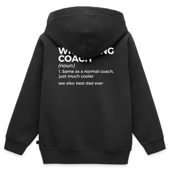 Wrestling - Kinder Premium Organic Zip Hoodie - Schwarz - Hinten - AI Model Kid Male (0cm)