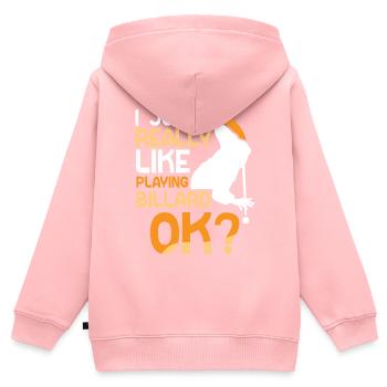 Ich Spiele Einfach Gerne Billard Ok Pool Billiard - Kinder Premium Organic Zip Hoodie - Rosa - Hinten - AI Model Kid Female (0cm)