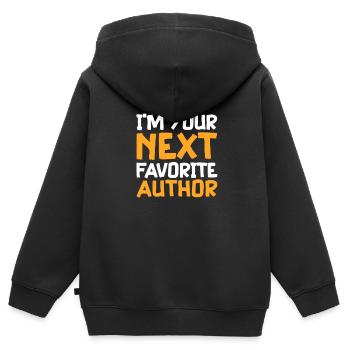 Auteur - Sweat Premium à capuche zippé enfant bio - noir - Dos - AI Model Kid Male (0cm)