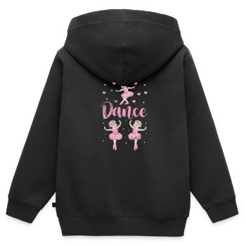 Ballet - Sweat Premium à capuche zippé enfant bio - noir - Dos - AI Model Kid Male (0cm)