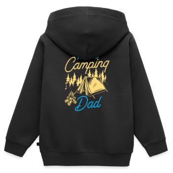 Ich Bin Der Camping Papa Camp Campen Camper - Kinder Premium Organic Zip Hoodie - Schwarz - Hinten - AI Model Kid Male (0cm)