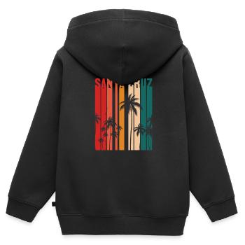 Santa Cruz - Sweat Premium à capuche zippé enfant bio - noir - Dos - AI Model Kid Male (0cm)