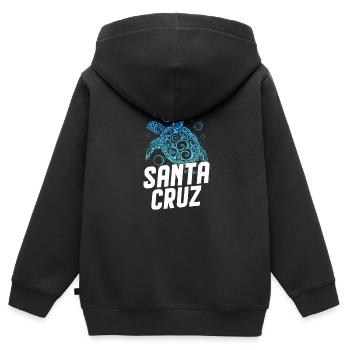 Santa Cruz - Sweat Premium à capuche zippé enfant bio - noir - Dos - AI Model Kid Male (0cm)