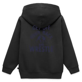 Grappling Martial Arts Wrestling - Kinder Premium Organic Zip Hoodie - Schwarz - Hinten - AI Model Kid Male (0cm)