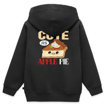 Apple pie - Kids Premium Organic Zip-up Hoodie - black - Back - AI Model Kid Male (0cm)