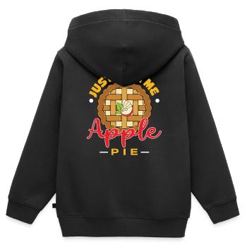 Apple pie - Kids Premium Organic Zip-up Hoodie - black - Back - AI Model Kid Male (0cm)
