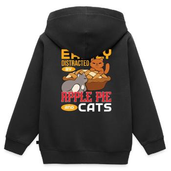 Apple pie - Kids Premium Organic Zip-up Hoodie - black - Back - AI Model Kid Male (0cm)