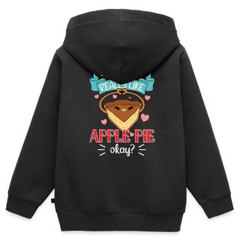 Apple pie - Kids Premium Organic Zip-up Hoodie - black - Back - AI Model Kid Male (0cm)