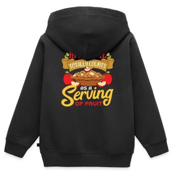 Apple pie - Kids Premium Organic Zip-up Hoodie - black - Back - AI Model Kid Male (0cm)