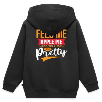 Apple pie - Kids Premium Organic Zip-up Hoodie - black - Back - AI Model Kid Male (0cm)