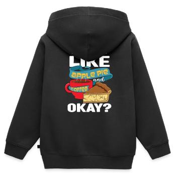 Apple pie - Kids Premium Organic Zip-up Hoodie - black - Back - AI Model Kid Male (0cm)