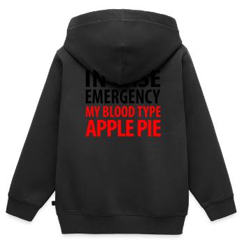 Apple pie - Kids Premium Organic Zip-up Hoodie - black - Back - AI Model Kid Male (0cm)
